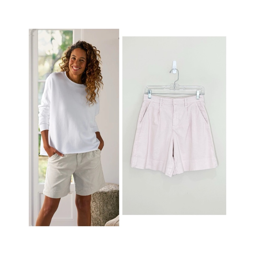 Frank & Eileen Waterford 7.5” Golf Short (Sz 2) Italian Linen Vintage Rose Pink